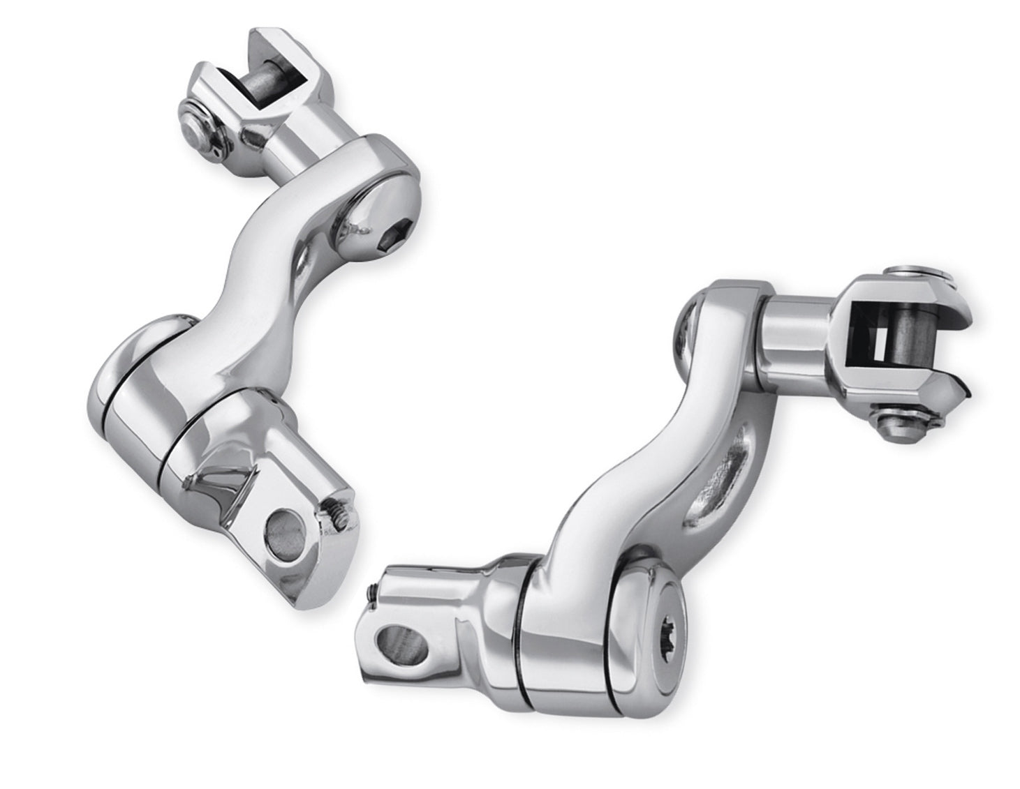 Chrome Adjustable Passenger Footpeg Mount Kit For Harley-Davidson