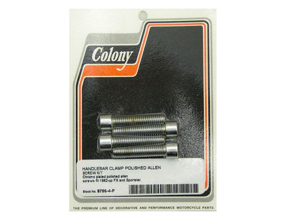 Colony 8796-4 Handlebar Clamp Allen Screw Set For Harley-Davidson