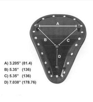 Solositz aus schwarzem Wildleder, kleine Pfanne für Harley-Davidson