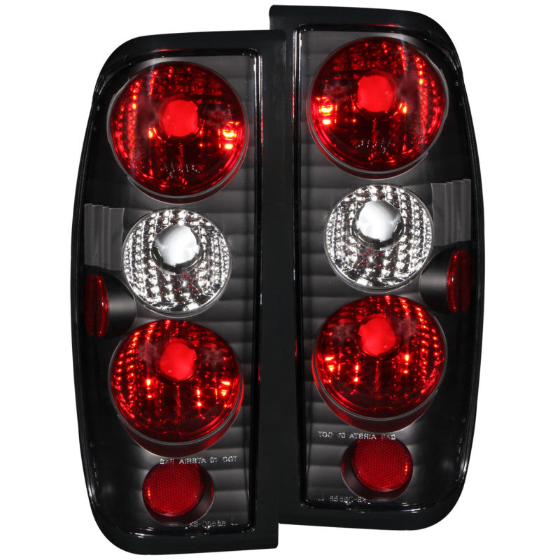 ANZO For 1998-2004 Nissan Frontier Taillights Black