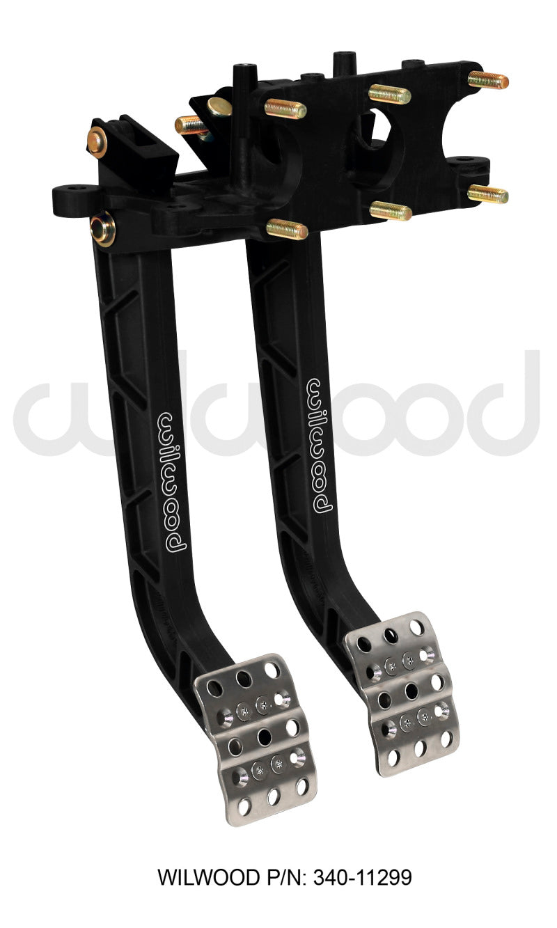 Pedal doble ajustable Wilwood - Freno/embrague - Montaje giratorio inverso - 6,25:1