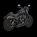 Sistema de escape completo PCX negro de radio grande 2-2 Vance &amp; Hines HD Sportster 14-22