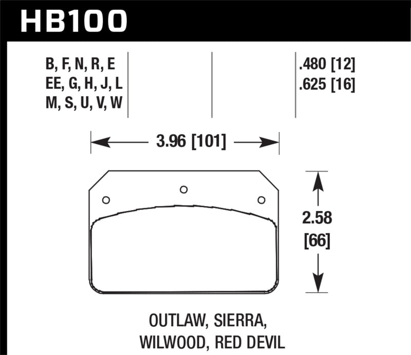 Hawk Wilwood Dynalite Caliper DTC-30 Bremsbeläge