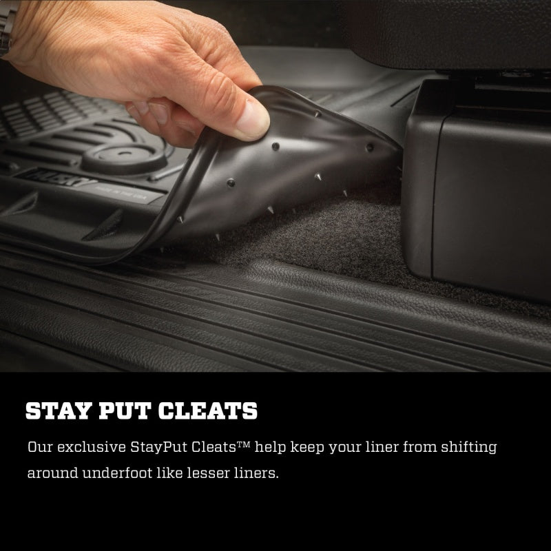 Revestimientos de piso Husky Liners 19-20 Chevy Silverado WeatherBeater negros - Delanteros