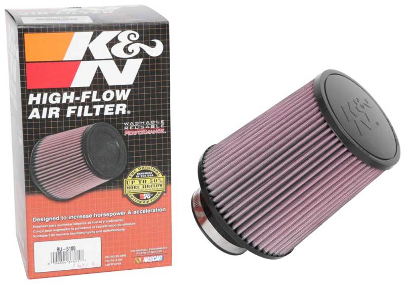 K&amp;N Universal-Luftfilter zum Anklemmen, 3-1/8 Zoll FLG / 6 Zoll B / 5 Zoll T / 7 Zoll H