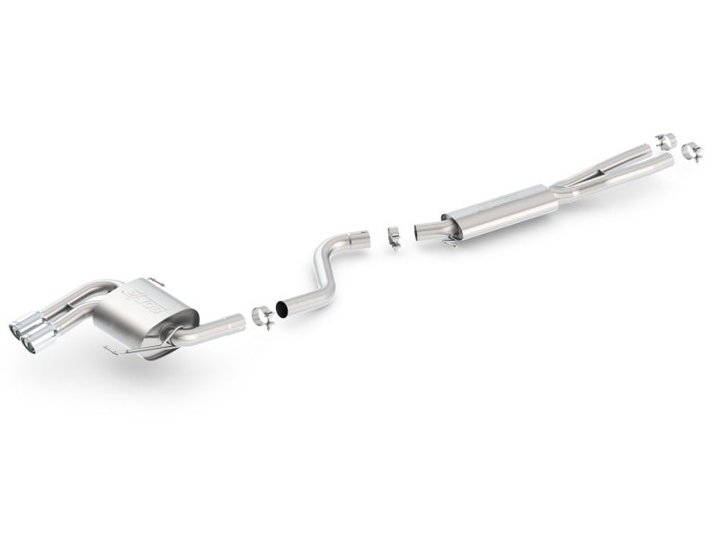 Borla 08-12 BMW 328i Sdm E90 2.0L RWD Doppelausgang links hinten Touring Cat-Back Auspuff