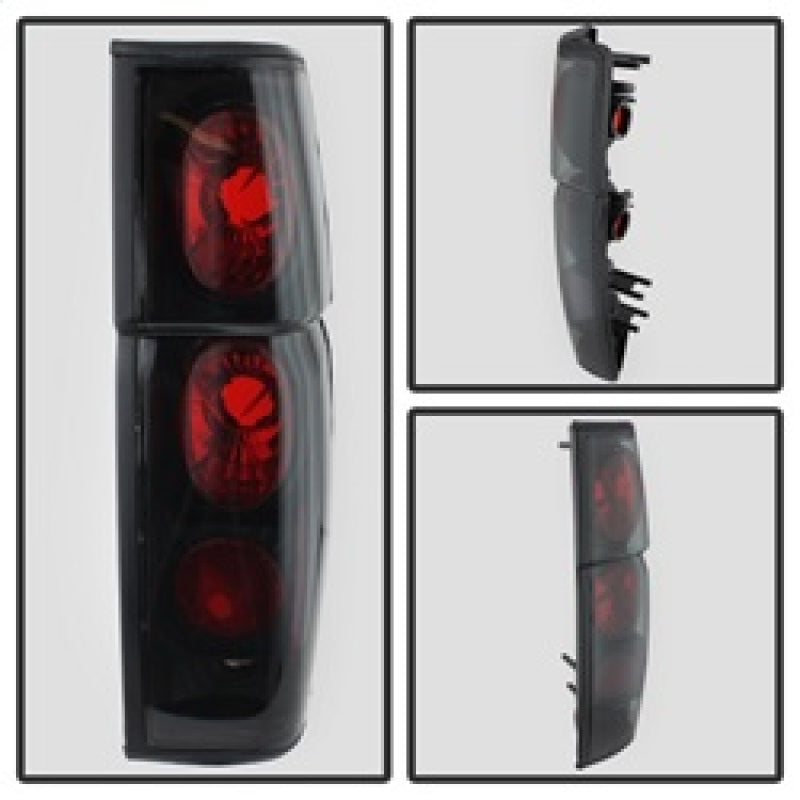 Spyder For Nissan Hardbody 86-97 Euro Style Tail Lights Black Smoke ALT-YD-NH86-BSM