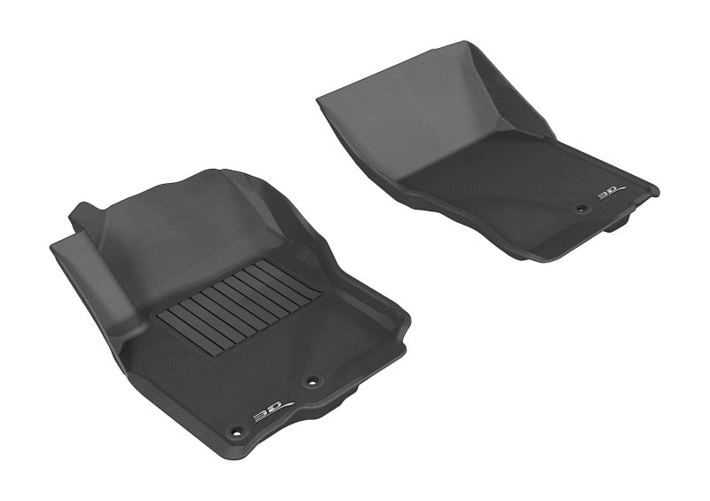 3D MAXpider For 2005-2019 Nissan Frontier Crew/King Cab Kagu 1st Row Floormat - Black