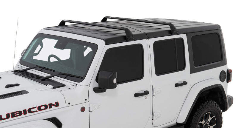Rhino-Rack 07–22 Jeep Wrangler JK/JL 4-Türer Hardtop Vortex SG 2-Stangen-Dachgepäckträger – Schwarz