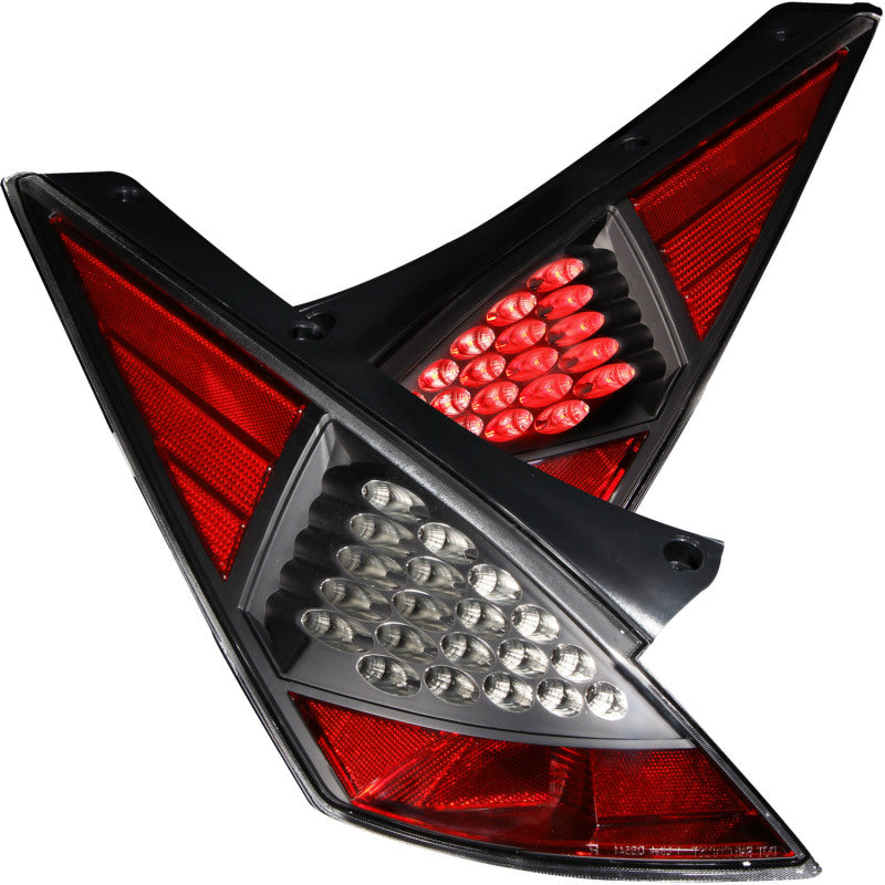 ANZO For 2003-2005 Nissan 350Z LED Taillights Black