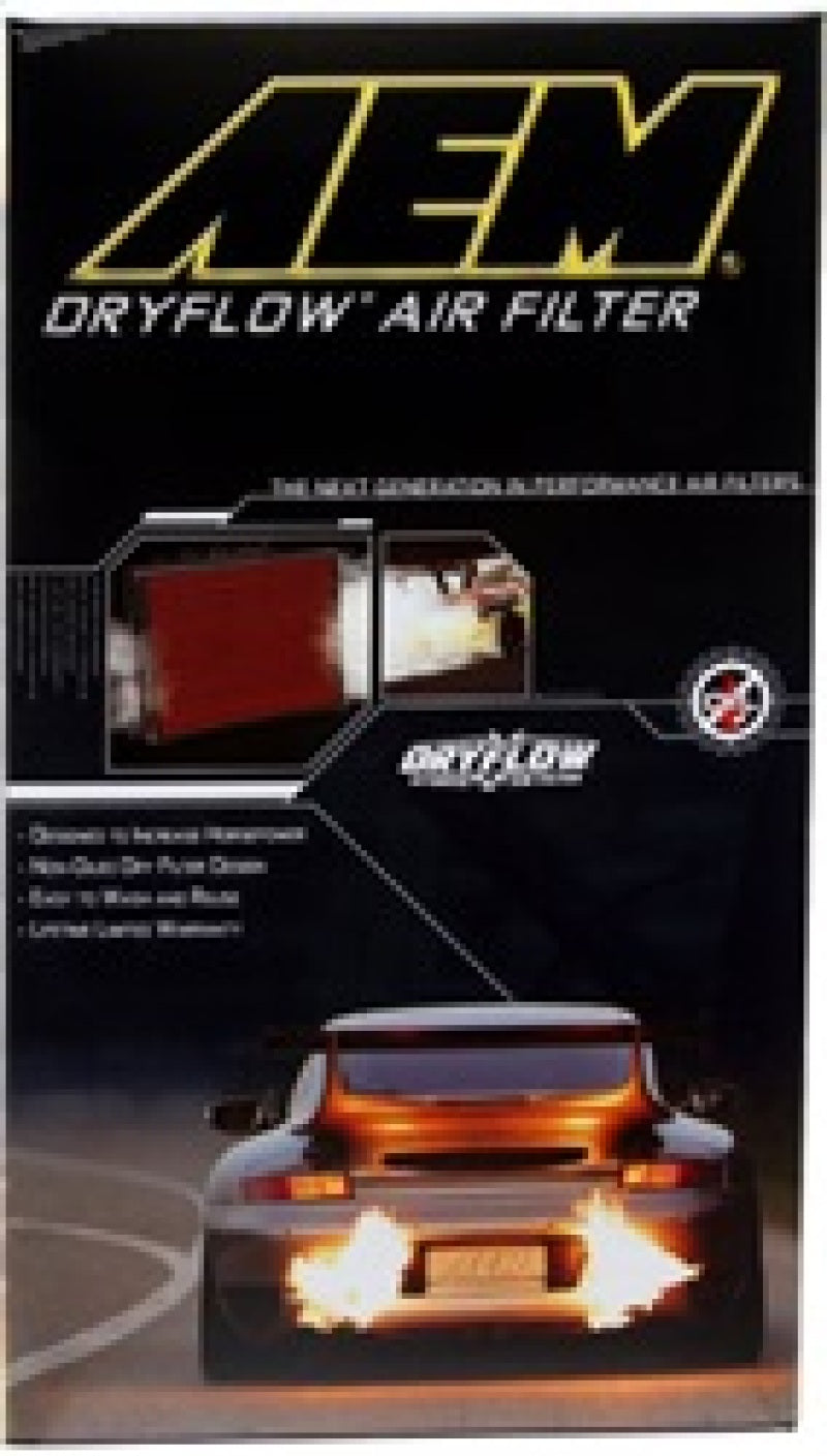 Filtro de aire DryFlow AEM para Nissan de 11 pulgadas O/SL x 6,688 pulgadas O/SW x 1,438 pulgadas H