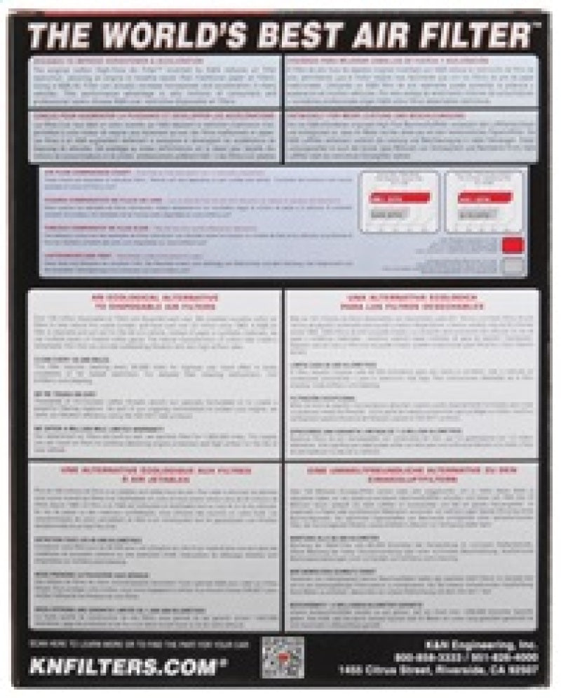 K&amp;N 12-13 BMW C600 Sport 647/C650GT 647 Ersatz-Luftfilter