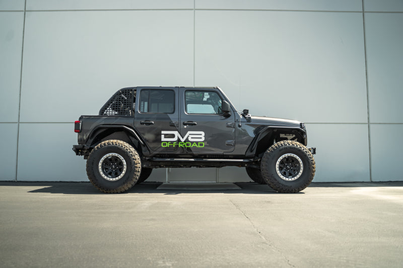 DV8 Offroad 18-23 Jeep Wrangler JL 4-Türer Karosserie/Quetschschweiß-montierte Trittstufe