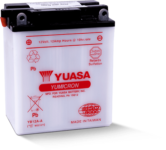 Batería Yuasa YB12A-A Yumicron de 12 voltios