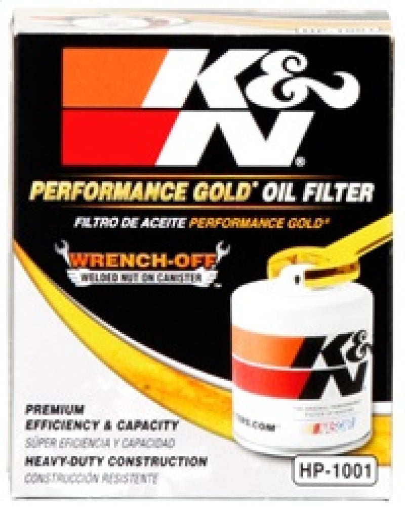 Filtro de aceite de alto rendimiento K&amp;N para Chevy, Pontiac, GMC y Buick