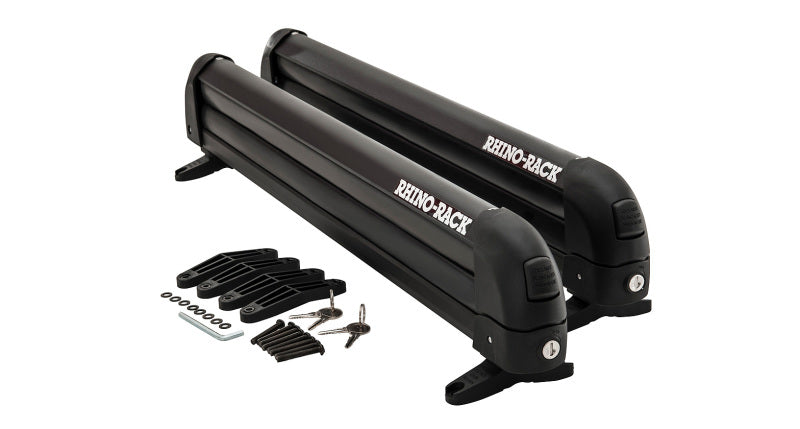 Rhino-Rack Universal-Ski-/Snowboardträger – für 4 Paar Ski oder 2 Snowboards – Schwarz