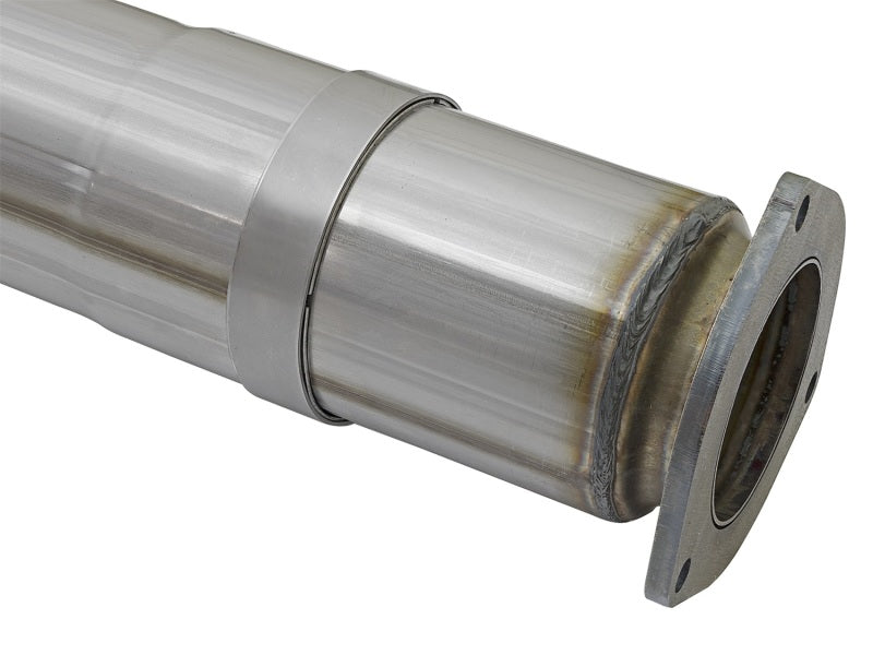 aFe ATLAS 5 Zoll DPF-Back-Auspuffanlage aus Aluminiumstahl mit schwarzer Spitze, 2017 Ford Diesel Trucks V8-6,7 l (td)