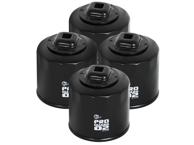 aFe Pro GUARD D2 Oil Filter For 02-17 Nissan Cars L4/  For 04-17 Subaru Cars H4 (4 Pack)