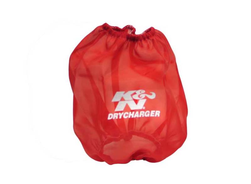 Envoltura para filtro de aire Drycharger cónico redondo K&amp;N, color rojo, 7,5 in de diámetro interior de la base x 5 in de diámetro interior de la parte superior x 7,5 in de alto