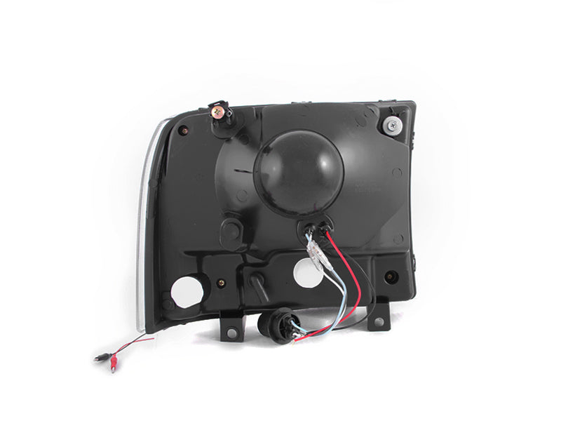 ANZO 2000-2004 Ford Excursion Kristallscheinwerfer, schwarz, mit LED, 1 Stück