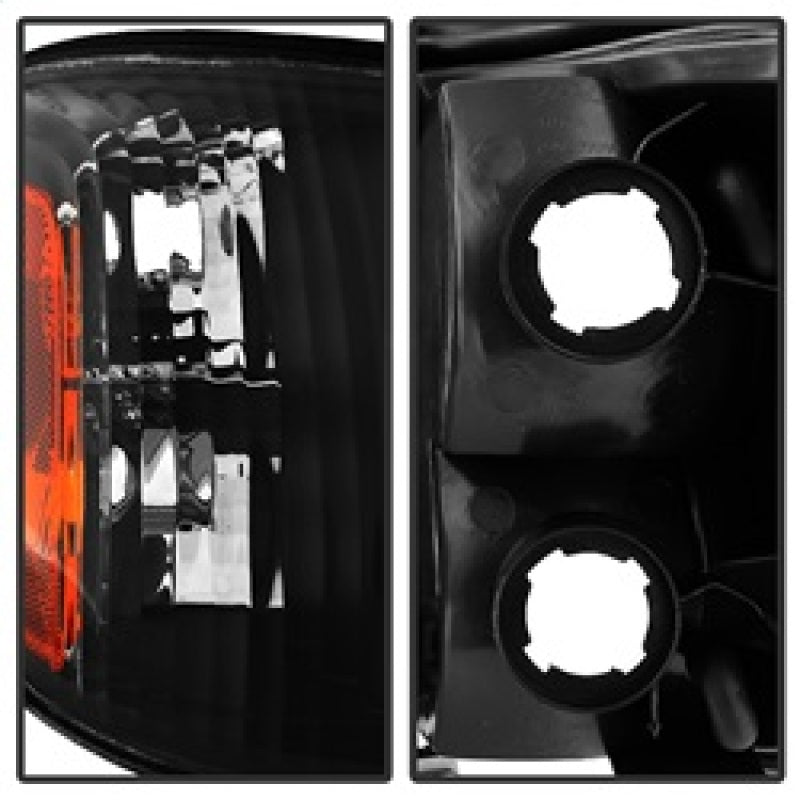 Faros delanteros y luces de esquina de estilo OEM Xtune Toyota Tundra Double Cab 05-06, color negro HD-JH-TTUN05-AM-BK