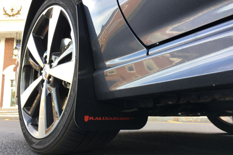 Rally Armor 17-22 Subaru Impreza Schwarzer UR Schmutzfänger mit blauem Logo