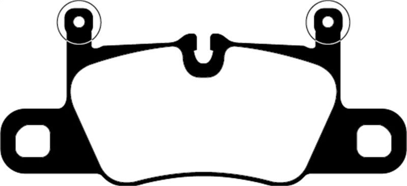 Pastillas de freno traseras EBC 2016+ Porsche 911 (991/2 con rotores de hierro fundido) 3.0TT Carrera Yellowstuff