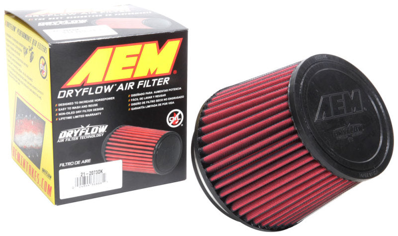 Filtro de aire DryFlow de 5 x 5 pulgadas de AEM