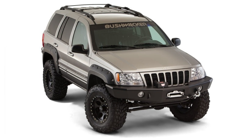 Guardabarros estilo recortado Bushwacker para Jeep Grand Cherokee 99-04, 4 piezas, color negro