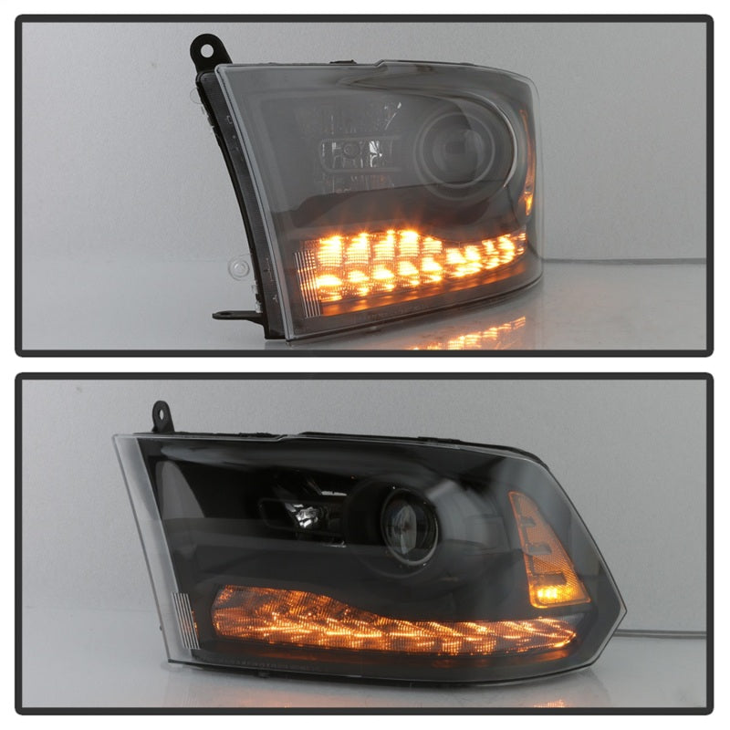 Faros delanteros con proyector xTune Dodge Ram 13-17 (con LED de fábrica) - Negro HD-JH-DR13-P-BK