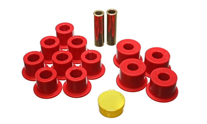 Energy Suspension For 6/86-97 Nissan 720 & Hardbody Pickup 2WD Red Rear Leaf Spring Bushing Set