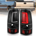 ANZO 2003-2006 Chevy Silverado 1500 LED-Rücklichter, Plank Style, schwarz, mit klarer Linse