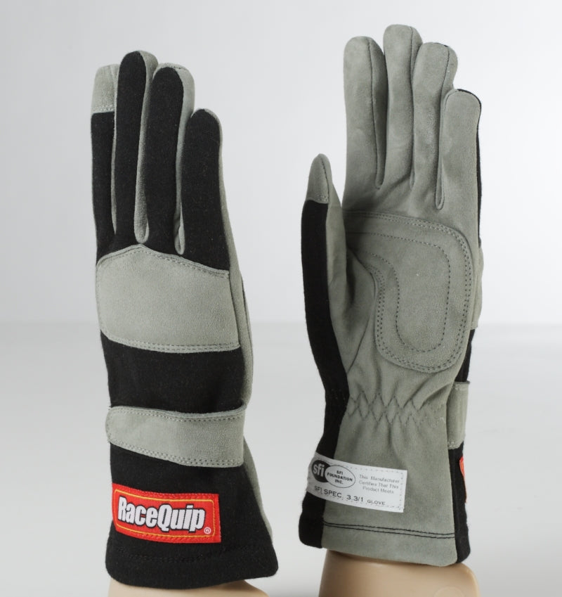 RaceQuip SFI-1-Handschuh, 1-lagig, Schwarz, Größe L