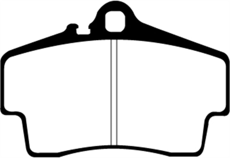 EBC 98-05 Porsche 911 (996) (nur Rotor aus Gusseisen) 3.4 Carrera 2 Redstuff Bremsbeläge hinten
