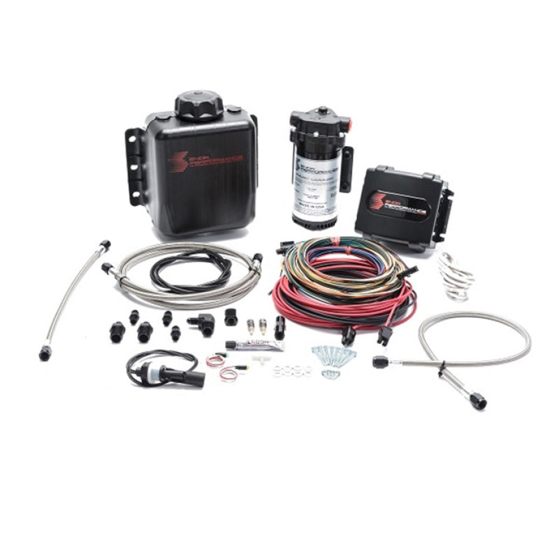 Kit de inyección de agua Snow Performance Stg 4 Boost Cooler Platinum (con línea trenzada de acero inoxidable y conexión 4AN)