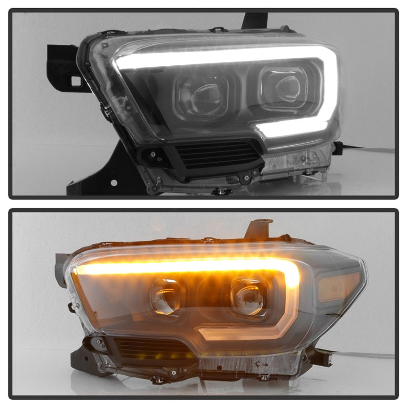 Barra de luces delanteras con proyector xTune para Toyota Tacoma 16-18 DRL - Negro PRO-JH-TTA16-LBDRL-BK