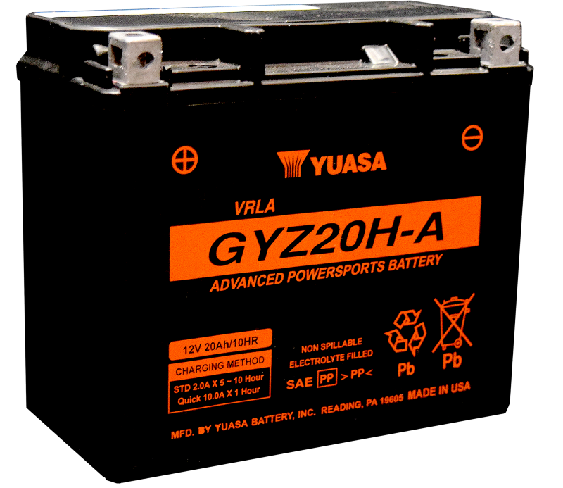 Yuasa GYZ20HA High Performance Maintenance Free AGM 12 Volt Battery