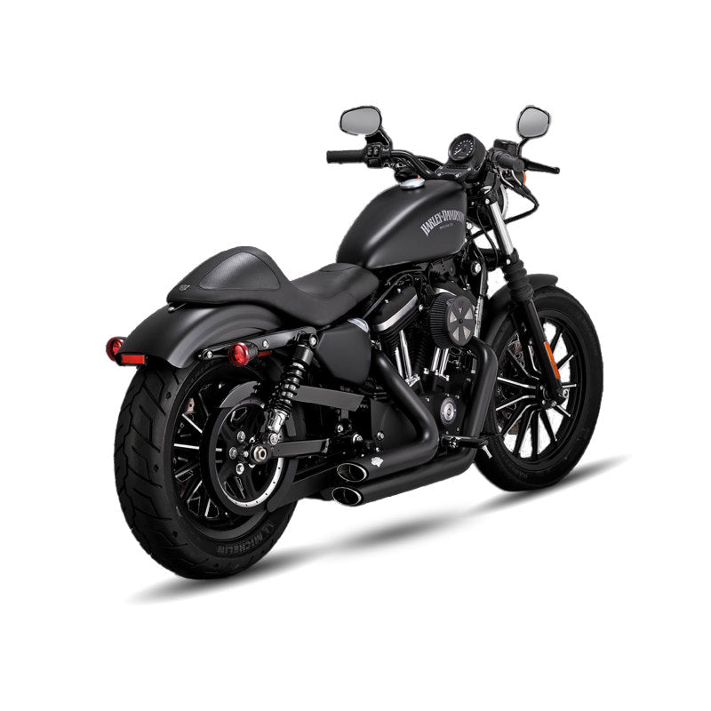 Vance & Hines HD Softl 18-22 Shortshots Staggered Black PCX Full System Exhaust