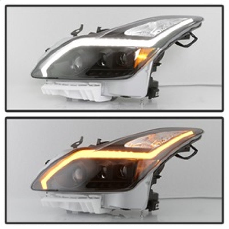 Faros delanteros con proyector xTune Infiniti G37 Coupe (no AFS) 08-15 - Negro PRO-JH-IG3708-2D-LB-BK