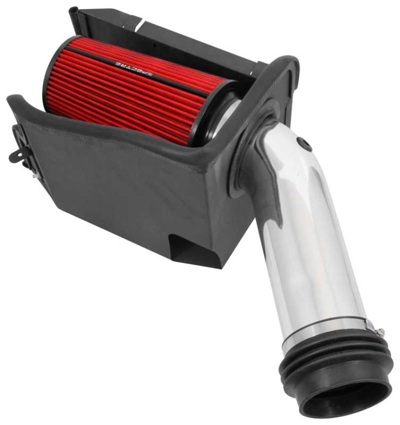 Spectre 94-97 Ford SD 7.3L DSL Air Intake Kit - Polished w/Red Filter