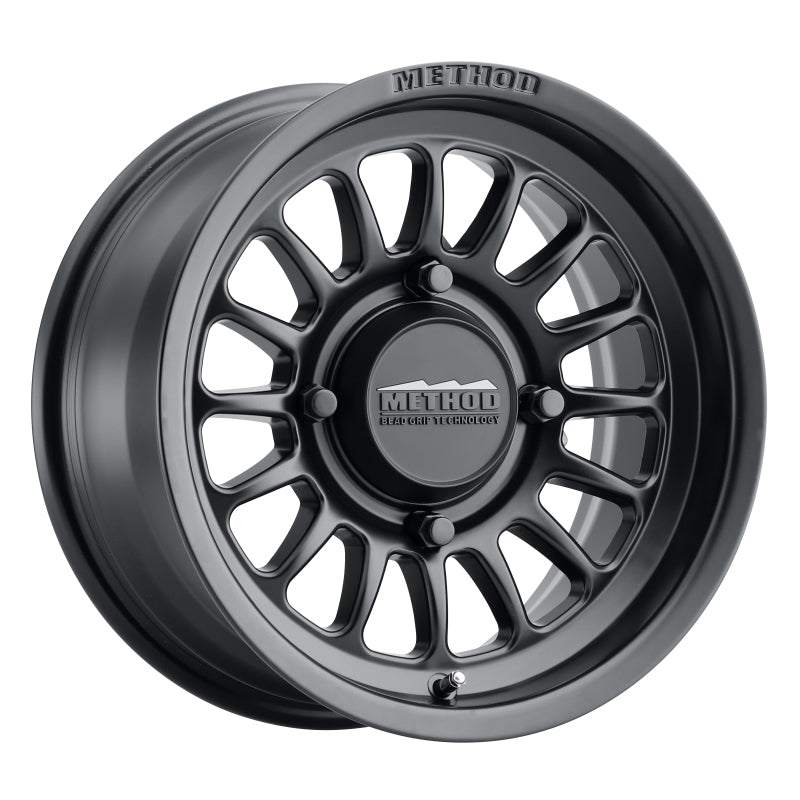 Rueda negra mate Method MR411 Bead Grip 15x7 / 5+2/38 mm de desplazamiento / 4x136 / 106,25 mm CB