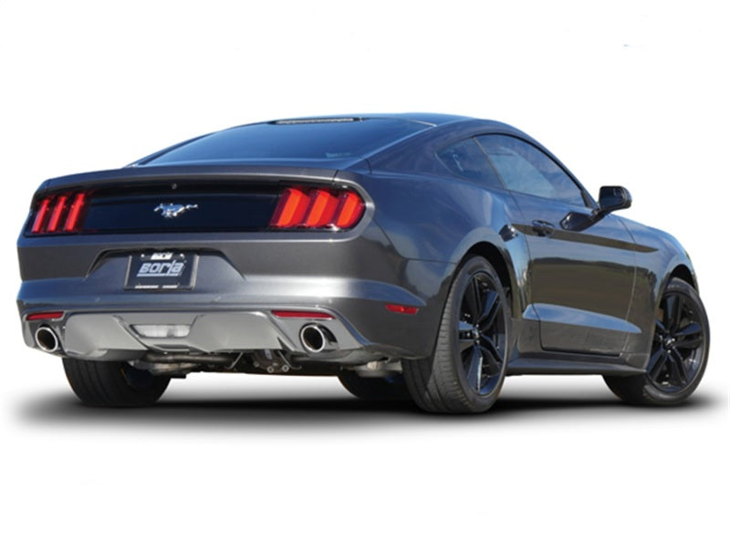 Borla ATAK Cat Back 15 Ford Mustang 3.7L V6 MT/AT Tubo de 2.25 in Puntas laminadas simples redondas de 4 in