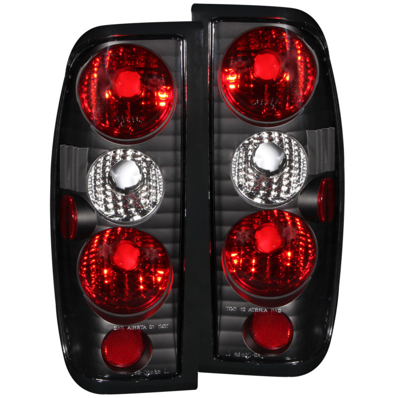 ANZO For 1998-2004 Nissan Frontier Taillights Black