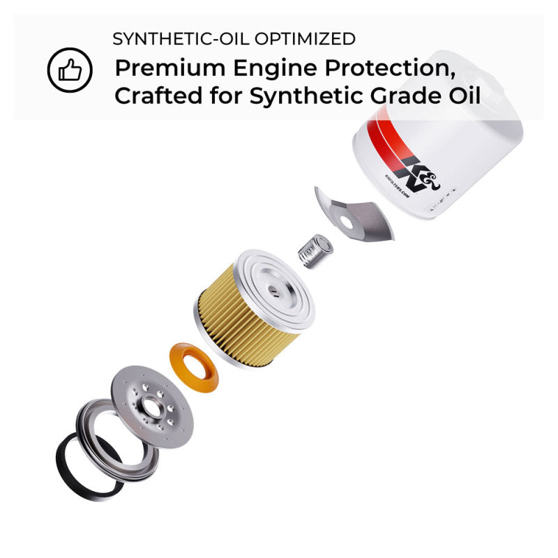 Filtro de aceite dorado de alto rendimiento K&amp;N para Buick/Chevrolet/Oldsmobile