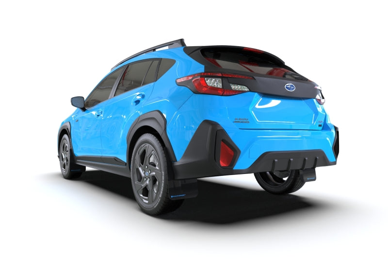Rally Armor 2024 Subaru Crosstrek Schwarzer UR Schmutzfänger Hellblaues Logo