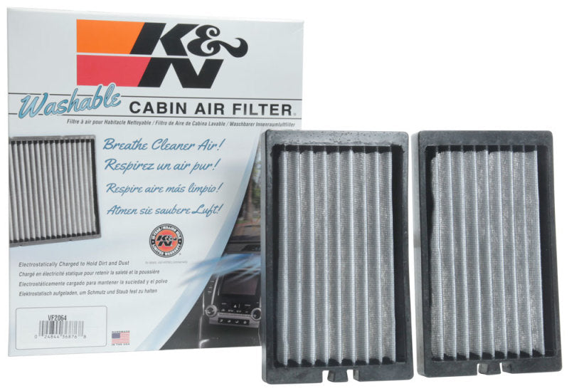 Filtro de aire de cabina K&amp;N 2018 Jeep Wrangler JL 2.0L/3.6L - 2 por caja