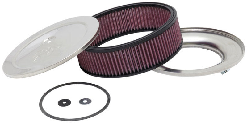 K&amp;N Custom-Rundfilter 5-1/8 Zoll FLG / 9 Zoll AD x 4-1/8 Zoll HW/VENT