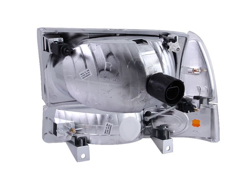 ANZO 2000-2004 Ford Excursion Kristallscheinwerfer Chrom mit Ecklichtern, 2-tlg.