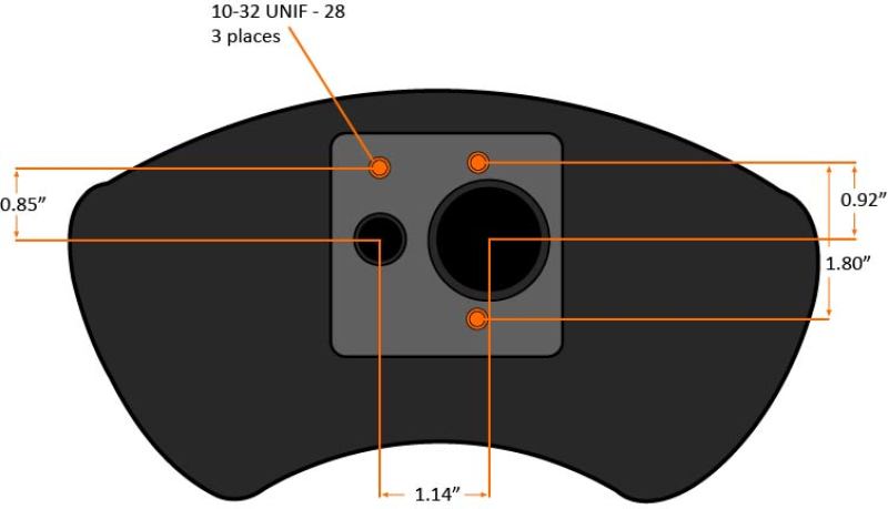 Codo de colector de admisión de plástico moldeado universal de 5 pulgadas de Fleece Performance con disposiciones de montaje de sensor