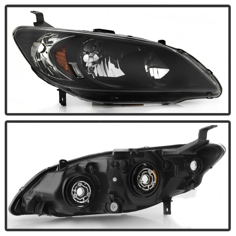 xTune 04-05 Honda Civic (Excl Hatchback/Si) OEM Style Headlights - Black (HD-JH-HC04-4D-AM-BK)